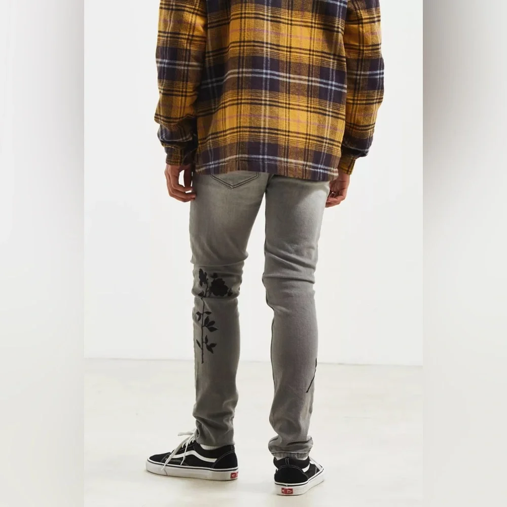 Urban Outfitters Embroidered Skinny Jeans